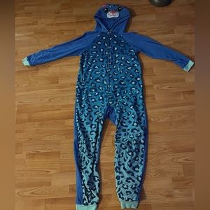 Blue Leopard Onesie